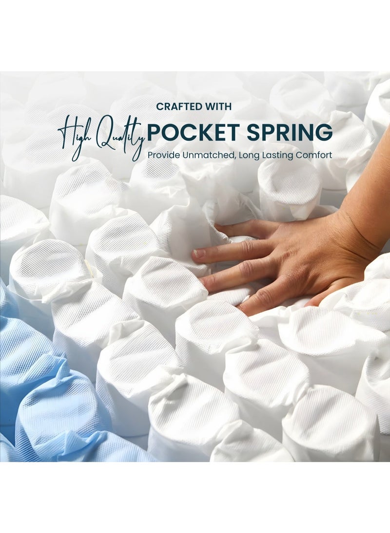 Sleep Essence Euro Top Pocket Spring Mattress – Medium to Extra Firm, 28cm Height - Image 4